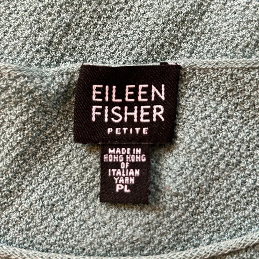 EILEEN FISHER PL MINT TURQUOISE 100% wool SWEATER as is